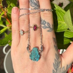 Chrysocolla interchangeable necklace